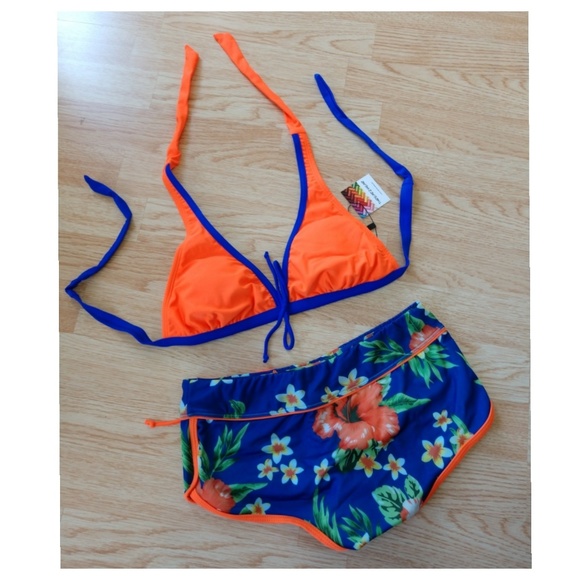 Threadzwear Other - Bikini • Orange/Blue Floral   💫